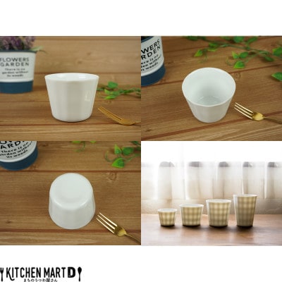 美濃焼 フリル ミニカップ【4個SET 90cc】 小田陶器