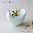 五十嵐務 鳥 一輪挿し ホワイト 美濃焼 陶芸作品