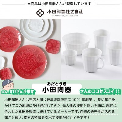 美濃焼 さざなみ【6形状×各4枚SET】ホワイト 小田陶器