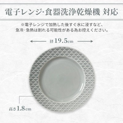 【美濃焼】吉祥 19リム皿 鱗 2枚セット 瑞浪市 / JS企画 小田陶器
