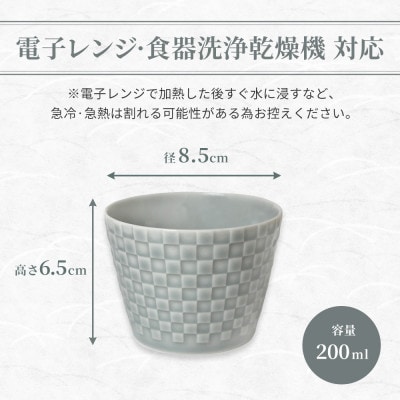 【美濃焼】 吉祥 8.5猪口カップ 市松 瑞浪市 / JS企画 小田陶器