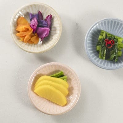 【美濃焼/みずなみ焼】しのぎプレートS・小皿5枚セット　色違い5色