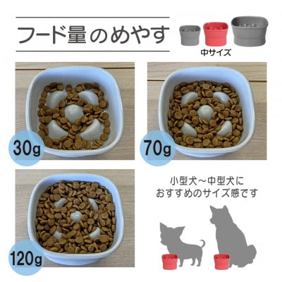 美濃焼　陶器製ペット用フードボウル【早食い防止 高台フードボウル(中/ブルー)pet110】