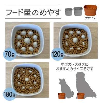 美濃焼　陶器製ペット用フードボウル【早食い防止 高台フードボウル(大/トルコブルー)pet111】