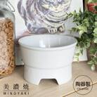 美濃焼 陶器製ペット用フードボウル【丸高台プレーンフードボウル(M/ホワイト)pet112】