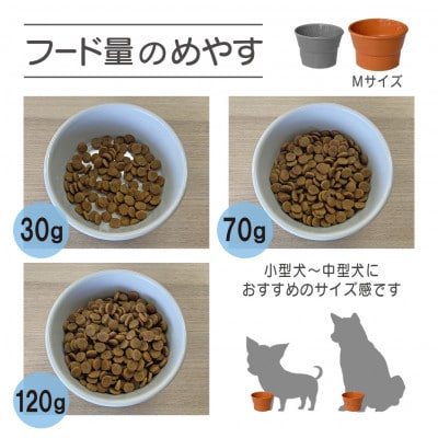 美濃焼 陶器製ペット用フードボウル【丸高台プレーンフードボウル(M/ホワイト)pet112】