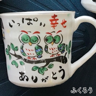 感謝を伝える マグ 単品　美濃焼　ふくろう柄【TO730】