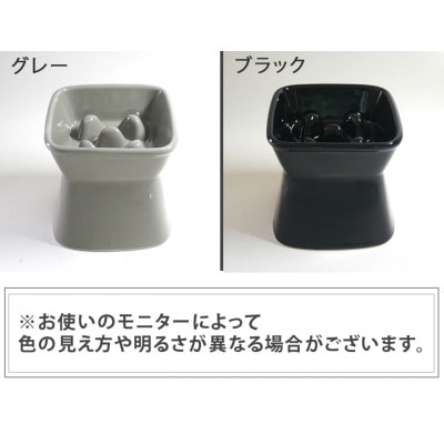 美濃焼　陶器製ペット用フードボウル 名入れ 早食い防止 ゴールド 高台傾斜