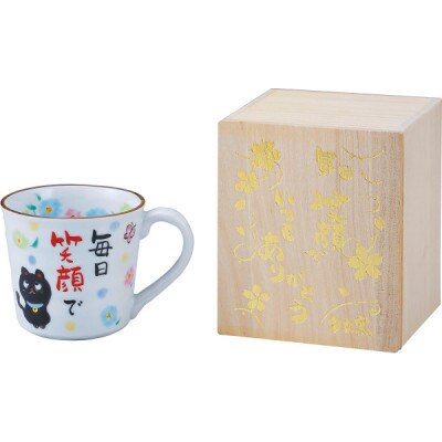 夕立窯　感謝　マグカップ　(ねこ)