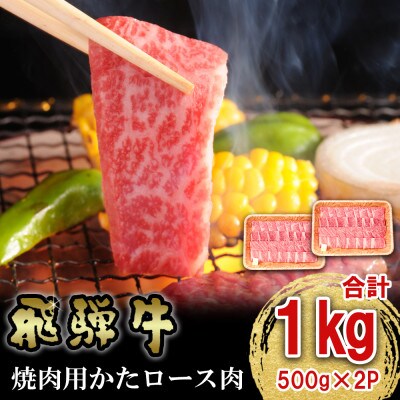 飛騨牛 焼肉用肩ロース 1kg(500g×2)