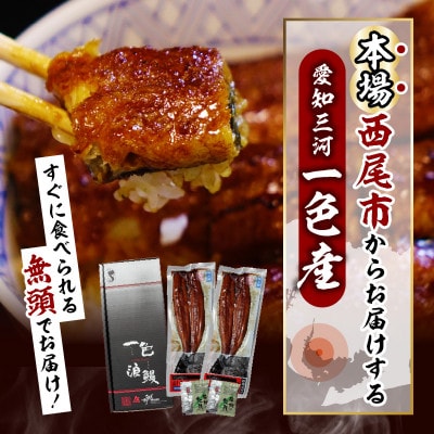 【定期便】一色産うなぎ　無頭　長蒲焼2尾(320g)×6回・I061