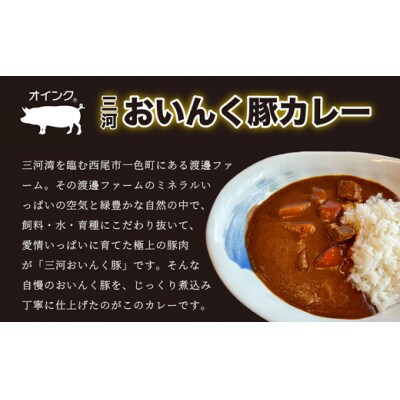 三河おいんく豚カレー【赤】(愛知の赤味噌入り)3箱・O033-8