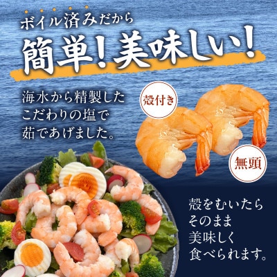 【ゆでたて直送便】チルドボイルえび　1kg(約50～90尾)・K231-13
