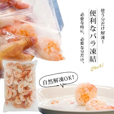 背わた処理済　大型バナメイエビ(むきえび)正味重量1kg(約40尾)・K232-13