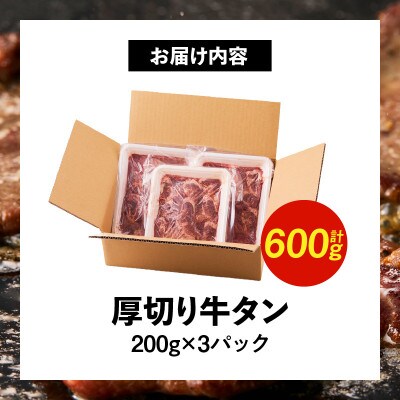 肉屋が作る極み味付厚切り牛タン600g(200g×3パック)・T131