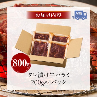 牛ハラミ　肉屋こだわりの特製タレ漬け800g(200g×4P)・T133