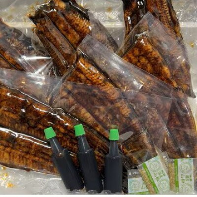 手焼き　三河一色産うなぎ蒲焼3尾(約400g)無頭国産・A130-22