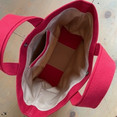 帆布トートバッグ(赤)・H142