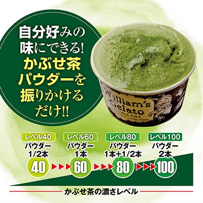 素材にこだわったかぶせ茶ジェラート(かぶせ茶20個)かぶせ茶パウダー付き・N056-27
