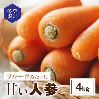 ＜2025年1月上旬～2025年3月中発送予定＞【冬季限定】フルーツみたいに甘い人参4kg・S069