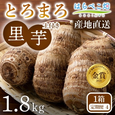 【定期便4ヶ月】里芋『とろまろ』土付き・1.8kg1箱・H136