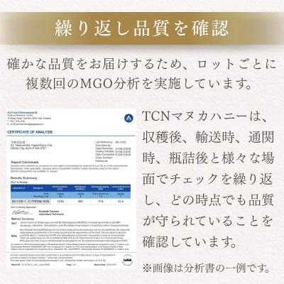 マヌカハニー MGO550+ 500g インカナムマヌカハニー・T127