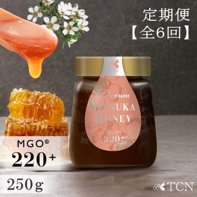 【定期便全6回】マヌカハニー MGO220+ 250g インカナムマヌカハニー・T141