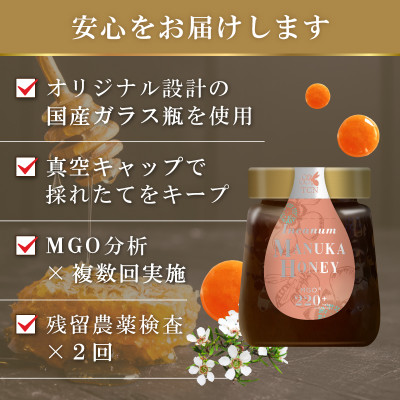 【定期便全6回】マヌカハニー MGO220+ 250g インカナムマヌカハニー・T141