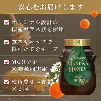 【定期便全12回】マヌカハニー MGO860+ 500g ストロングマヌカハニー・T146