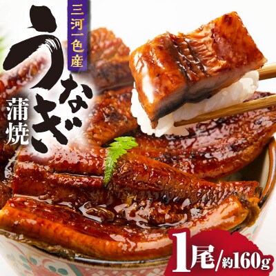 三河一色産うなぎ蒲焼 1尾(約160g)　・O065