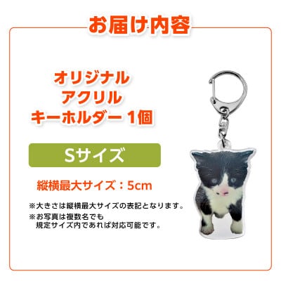 オリジナルアクリルキーホルダー Sサイズ(最大5cm)・F040