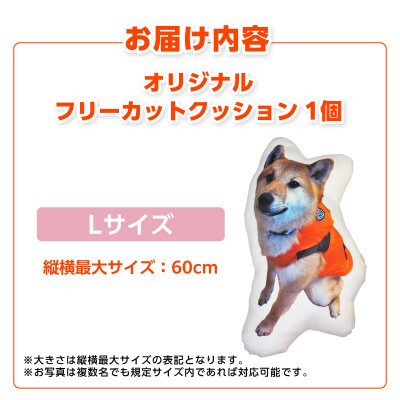 オリジナルフリーカットクッション両面プリントLサイズ(最大60cm)・F045