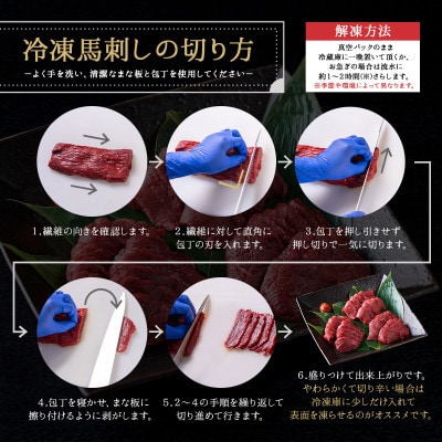 国産 馬刺し ランプ(もも) 約200g  3人前 大久保商店 (自家製にんにく辛子味噌付き) 冷凍
