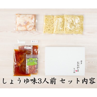 「おおやま」博多もつ鍋(みそ味・しょうゆ味/各3人前)(大任町)