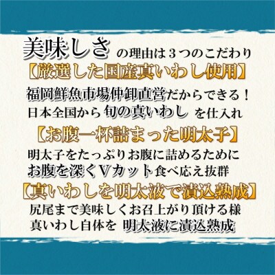 【化粧箱入り】いわし明太子 真空(20尾[5尾×4p])(大任町)