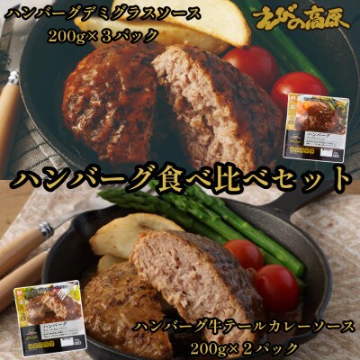 えびの高原 惣菜ハンバーグ食べ比べセット 合計1kg