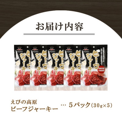えびの高原 ビーフジャーキーセット 30g×5パック 合計150g