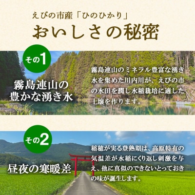 【毎月定期便】えびの産 ひのひかり 10kg全3回