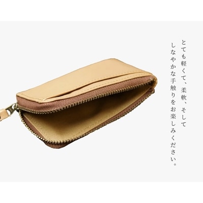 シカ革小銭入れ(ベージュ色)