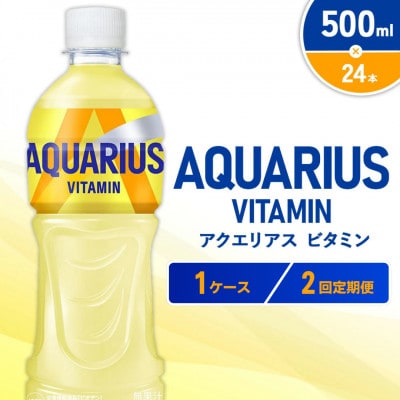 【毎月定期便】アクエリアス ビタミン PET 500ml×24本 1ケース(えびの市)全2回
