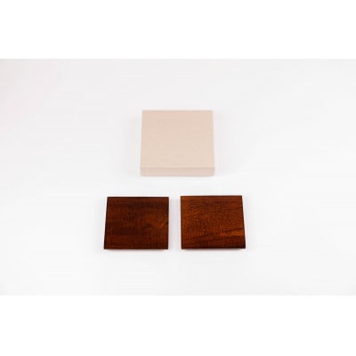 桐・コースター(はつり)　2枚セット