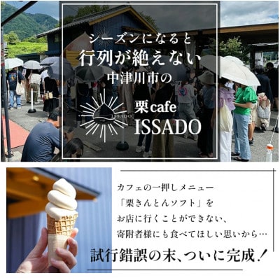 行列のできる栗専門cafeの栗きんとんアイスをお家で味わえる　栗きんとんアイス6個入
