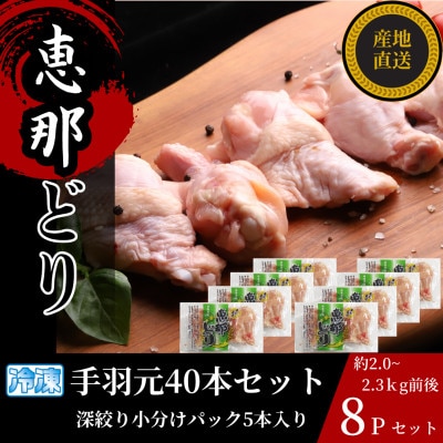 恵那どり 手羽元40本セット(冷凍)