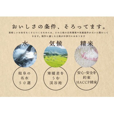 2023年3月発送開始『定期便』岐阜県産棚田米　1等米コシヒカリ　はちたか米5kg　全3回