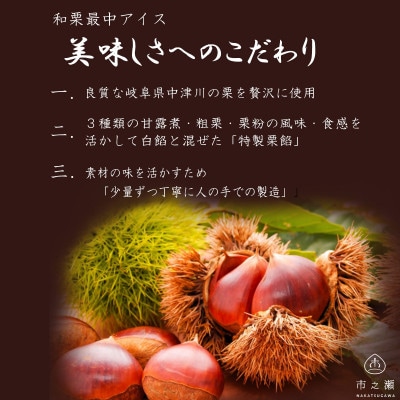 【中津川市之瀬】　和栗最中アイス　8個入
