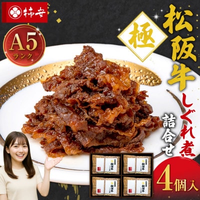 柿安本店 極(きわみ)松阪牛しぐれ煮詰合せ (40g×4個入)　bh02