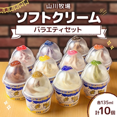 山川牧場ソフトクリームバラエティセット10個入り
