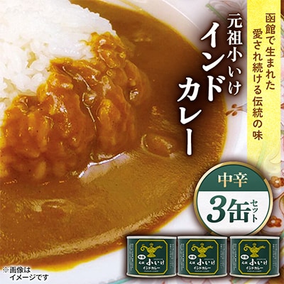 元祖小いけインドカレー 中辛3缶セット
