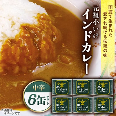元祖小いけインドカレー 中辛6缶セット