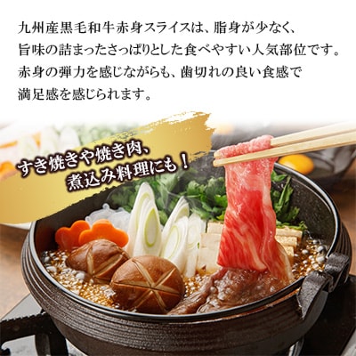【九州産黒毛和牛】赤身スライス(もも・うで)約900g 300g×3パック 小分け